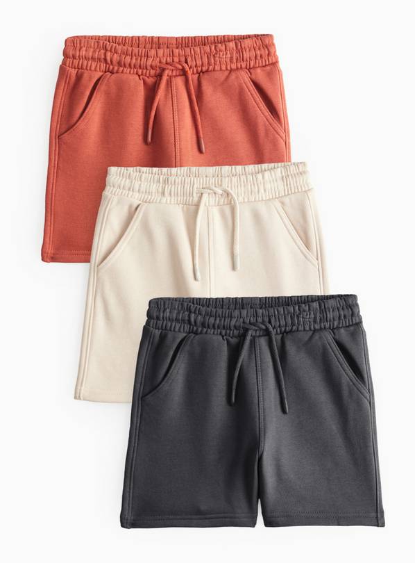 Red Sweat Shorts 3 Pack 1-2 years